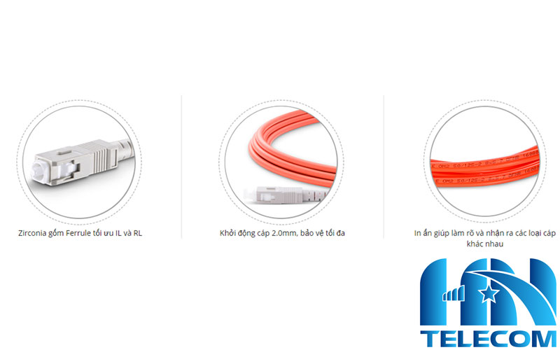 Cấu tạo dây nhảy quang Multimode OM2 SC