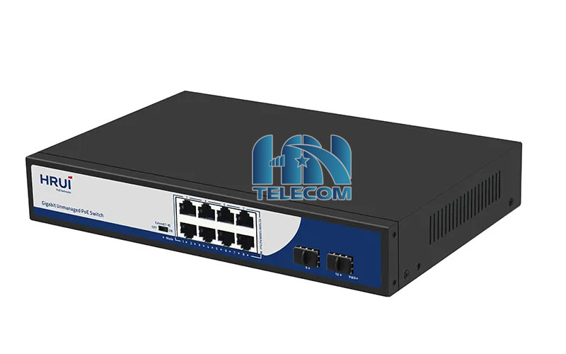 Switch 8 port POE +2 SFP port uplink HR901-AFG-82NS