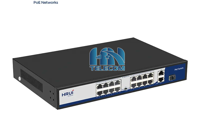 Switch POE 16 port HRUI chính hãng