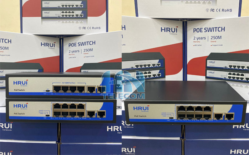 Switch POE 8 port hrui HR900-AF-82N