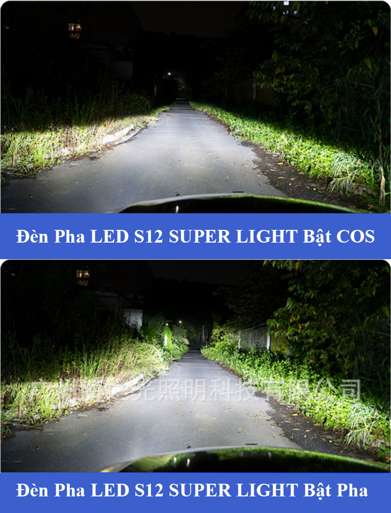 Đèn Pha LED S12 bật COS bật Pha