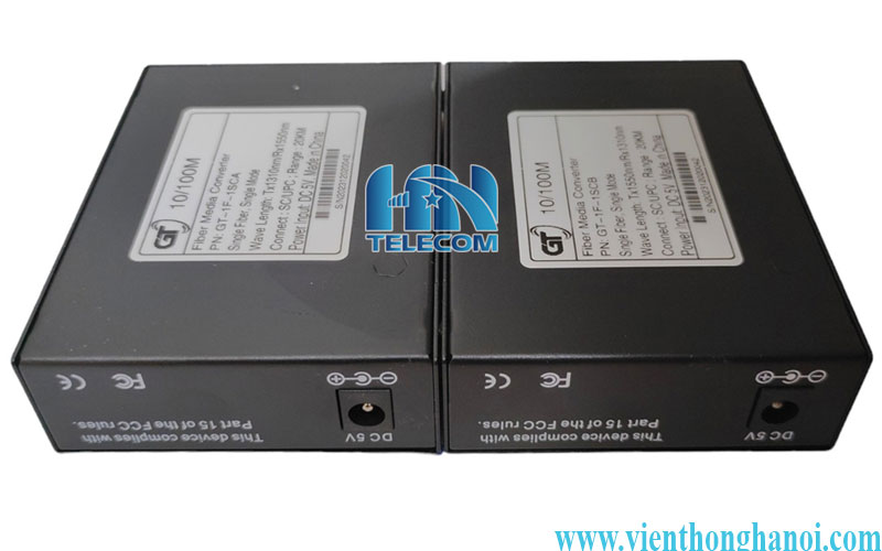 Converter quang điện Goldtech GT-1F-1SCA/B 100mbps