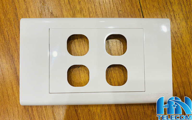 Giới thiệu chi tiết về Mặt 4 cổng Sino S184/X hình chữ nhật, wallplate 4 cổng