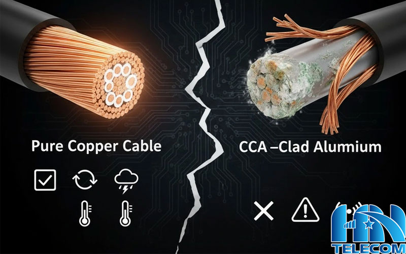 So sánh cáp đồng nguyên chất và cáp CCA 