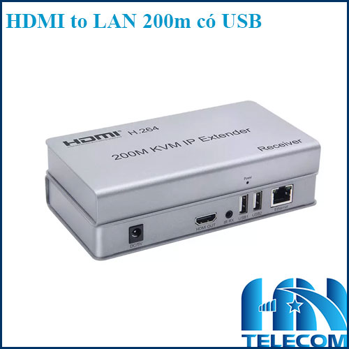 Bộ kéo dài HDMI to LAN 20m có USB