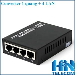 Converter 1 cổng quang 4 cổng LAN
