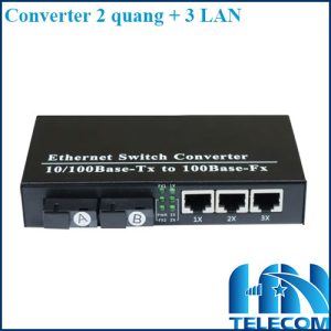 converter 2 cổng quang 3 cổng LAN