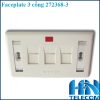 Mặt mạng 3 cổng wallplate chữ nhật