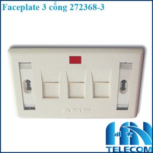 Mặt mạng 3 cổng wallplate chữ nhật