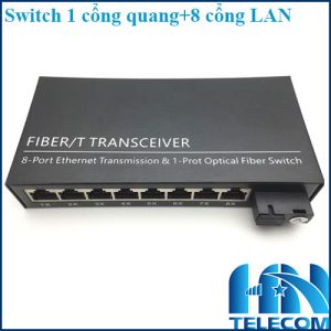 Switch 1 cổng quang 8 cổng LAN