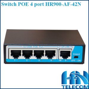 Switch POE 4 port Hrui 100MBPS
