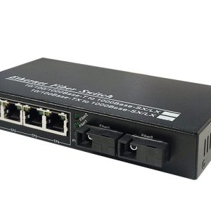 Switch quang POE 4 port 1000mbps 2 cổng quang sc simplex