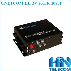 Bộ chuyển đổi Video quang 2 kênh Gnetcom HL-2V-20T-R-1080P