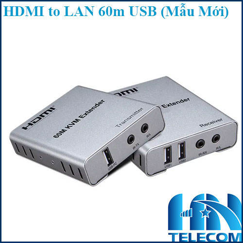 Bộ kéo dài HDMI 60M qua cáp quang LAN