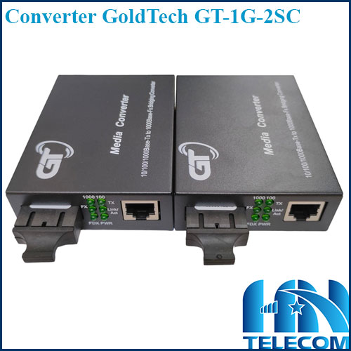 Converter quang Goltech GT-1G-2SC 1000Mbps