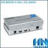 Bộ kéo dài HDMI qua lan 200M mã 3M-HDMI-LAN-USB-200M