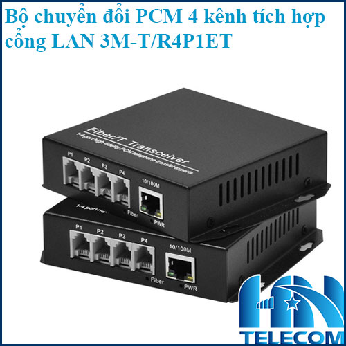 Bộ chuyển đổi quang thoại 4 kênh PCM có cổng LAN