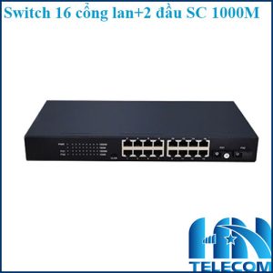 switch 16 cổng lan + 2 đầu sc