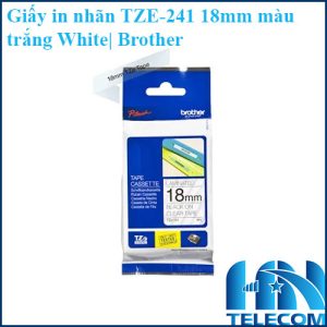 Giấy in nhãn TZE-241 18mm màu trắng Brother