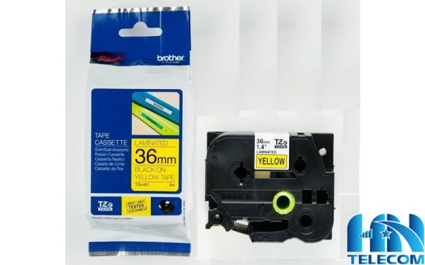 Thông số kĩ thuật của Giấy in nhãn TZE-661 36mm màu vàng