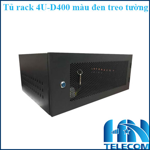 Tủ rack 4U - D400 màu đen treo tường