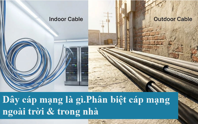 Dây cáp mạng là gì.Phân biệt cáp mạng ngoài trời & trong nhà