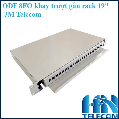 Hộp phối quang ODF 8FO khay trượt gắn rack 19" | 3M Telecom